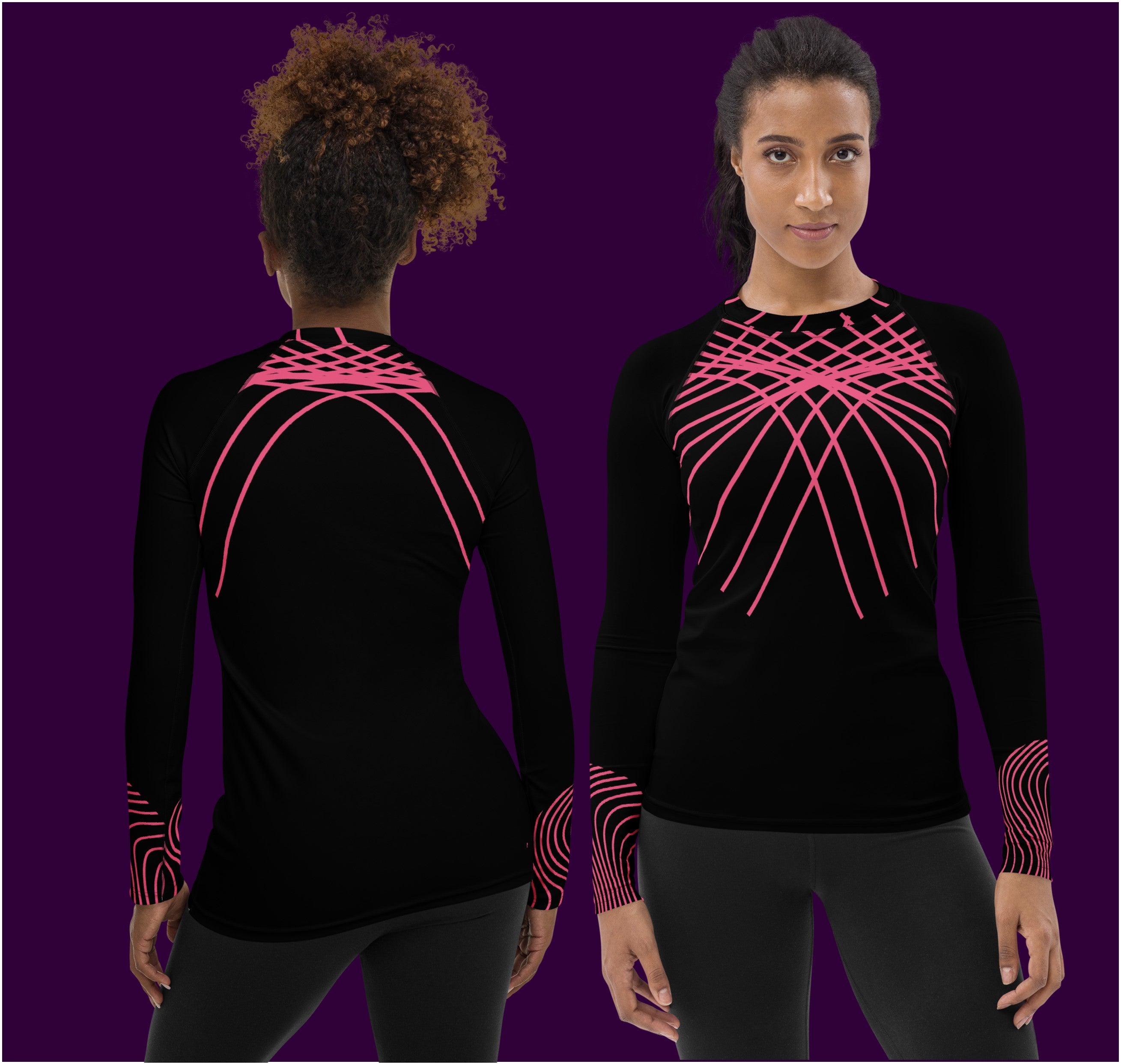 long-sleeved-top-gym-yoga-fitness-running-dance-top-black-viva-magenta-rash-guard-ripplefx-wickedyo1